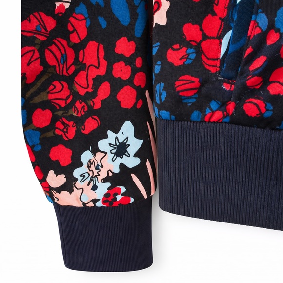 Adidas Originals Firebird floral Track Jacket Black Multi S Y2K Archive - Picture 7 of 11